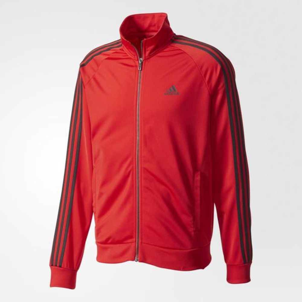 Men’s Red Black striped ADIDAS Tiro jacket